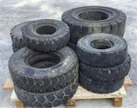 (10) Assorted Forklift Tires