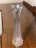 Ruffled Neck Glass Vase