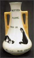 Miniature Royal Doulton Souter Cat vase