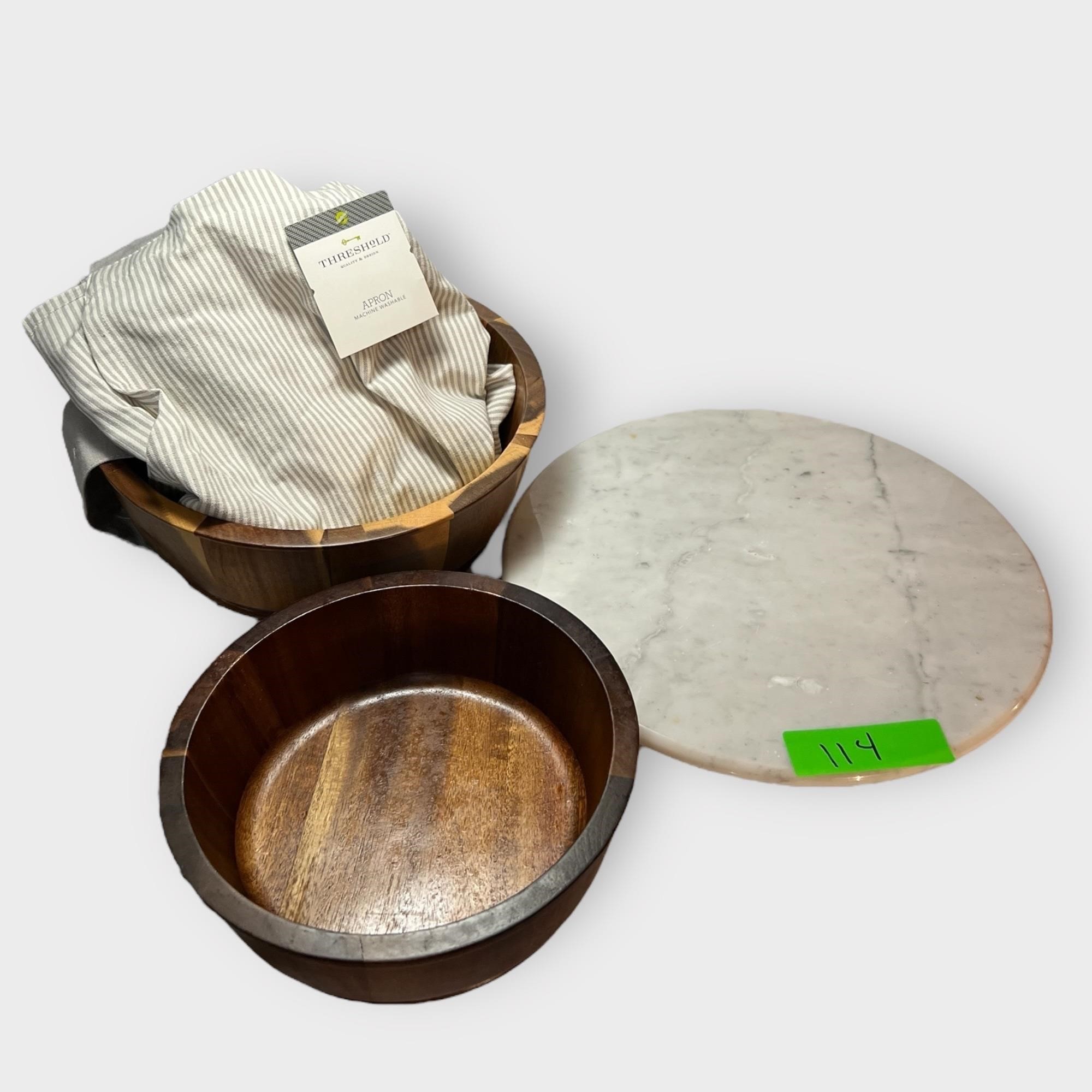 Threshold Target Marble Stand - Wood Bowls - Apron