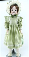 Kestner 154 Bisque Doll in Green Dress