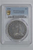 1799 Bust Silver Dollar PCGS F Details