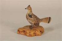Miniature Ruffed Grouse, Handcarved and Painted