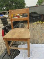 Vintage Oak Teachers Chair