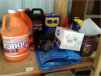 Assorted Shop Lubricants & Windshield De-Icer