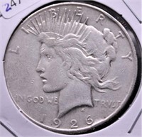 1926 D PEACE DOLLAR VF