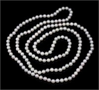 A good Akoya pearl opera length necklace