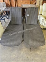 2pc wicker lounge chairs (lobby) some damage