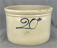 RW 20 lb butter crock w/  "#20" mark