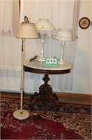 3 Metal Tole Ware Lamps
