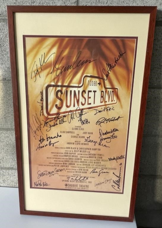 Sunset Blvd Poster Cast Signed