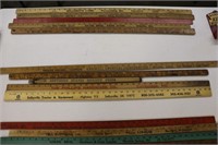 5 Measuring sticks including W.B. Tilghman Co