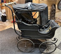 Antique Victorian Baby Stroller Child's Carriage