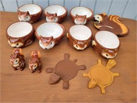 Squirrel Themed Dishware Set