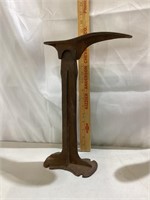 Cast Iron Cobbler Shoe Mold and Stand - unmarked