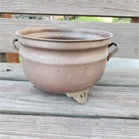 3 Footed Copper Pot 10"