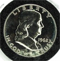 1962 Proof Franklin Silver Half Dollar