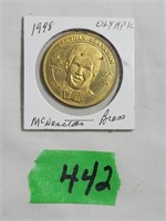 1998 McDonald Olympic Hockey coin Shannahan/Sakic