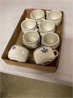 Eight Masonic Eastern star coffee cups