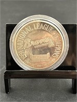 1991 Braves National League Champions 1 Oz Silver