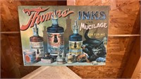 Cute Vintage Styled Tin Thomas Inks Sign