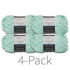 Mainstays Green Chenille Yarn 33 yd  Pack of 4