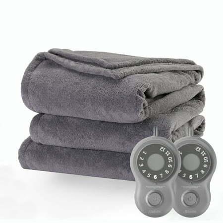 Sunbeam Electric Heated Blanket  Gray  Queen