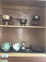 Contents on Shelf Dinnerware Kitchenware Fondue