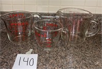 Glass Pyrex Measuring Cups