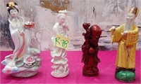 SW - LOT OF 4 ASIA MOTIF FIGURINES (R78)