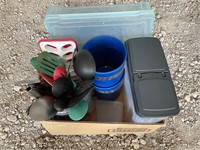 Box including kitchen utensils and storage