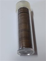 Plastic Tube of 1920s S Wheat Pennies - Not Full