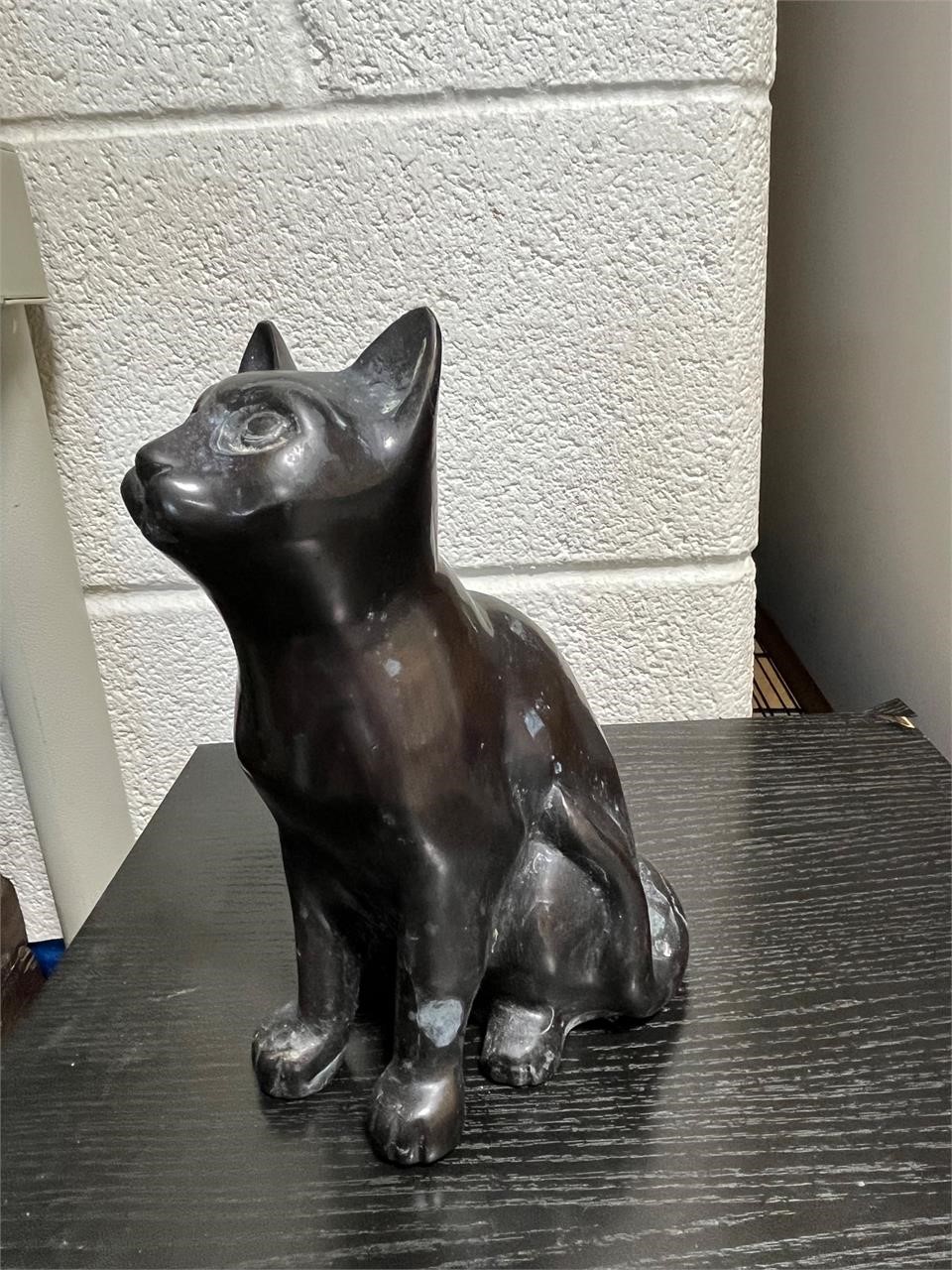 Bronze 7" Cat Figurine