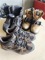 2 pair gently used men's boots size 12 Hi-tec,