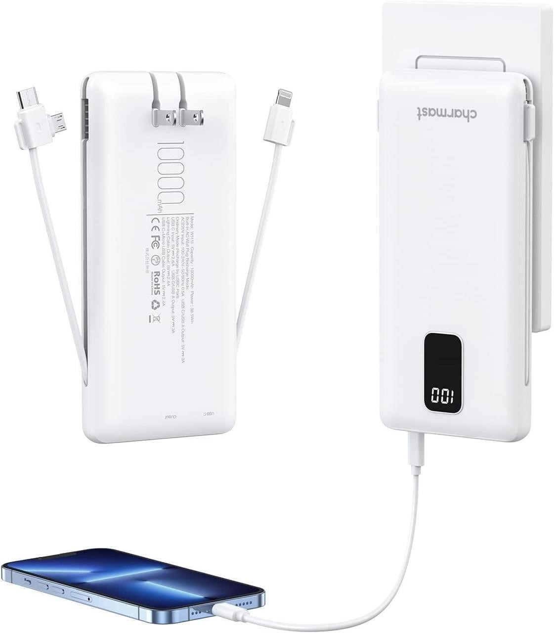 Portable Charger with Built in Cable