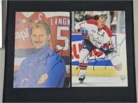2 Different Rod Langway Capitals Autographed Phot-