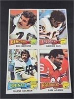 1985 Topps Football Uncut 4 Card Panel--Hard to F-
