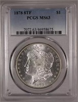 1878-P Morgan Dollar 8TF PCGS MS-63