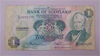 1977 Scottish One-pound Note