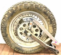 Spoke Rim Dunlop K181 Mt90-16 Tire & Swing Arm