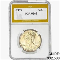 1935 Walking Liberty Half Dollar PGA MS68