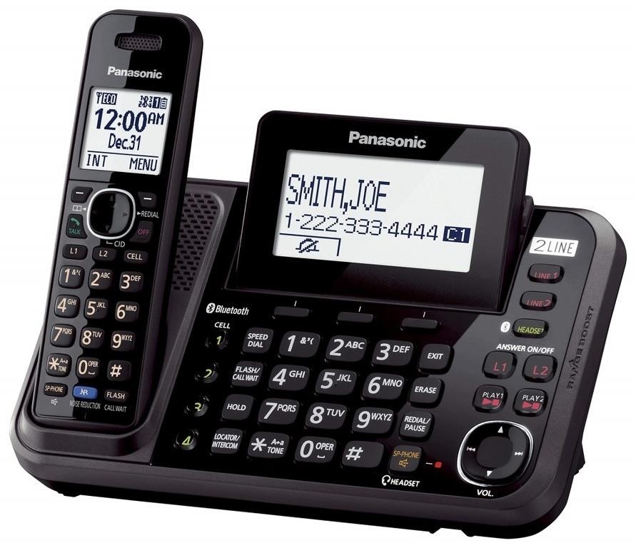 Panasonic 2-Line Cordless Phone System with 1 Hand