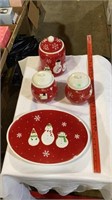 Christmas platter, Christmas jars