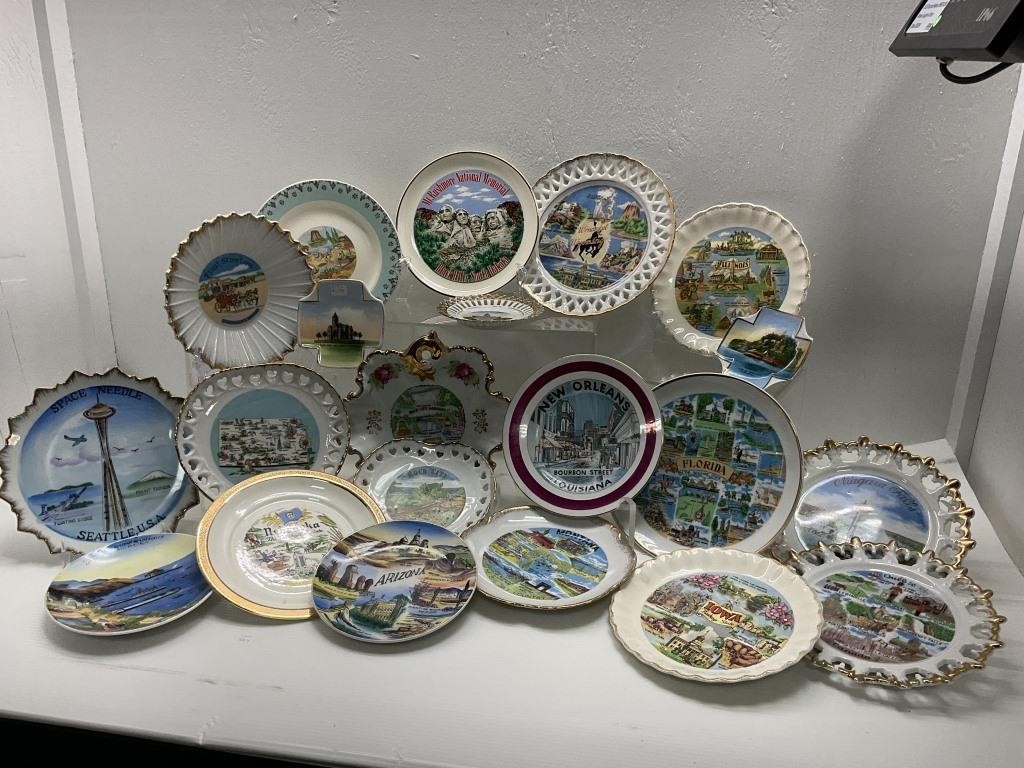 VTG Souvenir Dishes US States & Canada