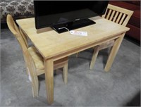 Childs contemporary natural finish table and
