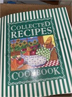 Box of cookbooks including a collected recipe