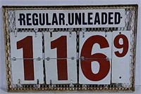Metal Regular Unleaded Changeable Gas Price Sign