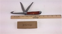 New “Elk Ridge” - 3 Blade Jack Knife W/Wood Handle