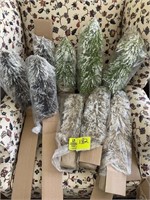 3 BOXES OF 3 ARTIFICIAL DECORATIVE CHRISTMAS TREES