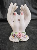 Vintage Lefton Porcelain Hand Vase